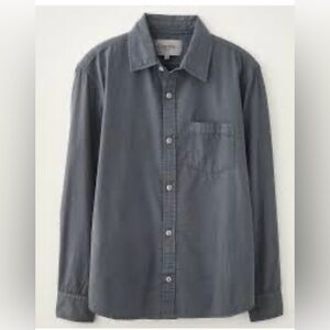 Corridor Men’s Gray Long Sleeve 100% Cotton Washed Poplin Button Down Size M
